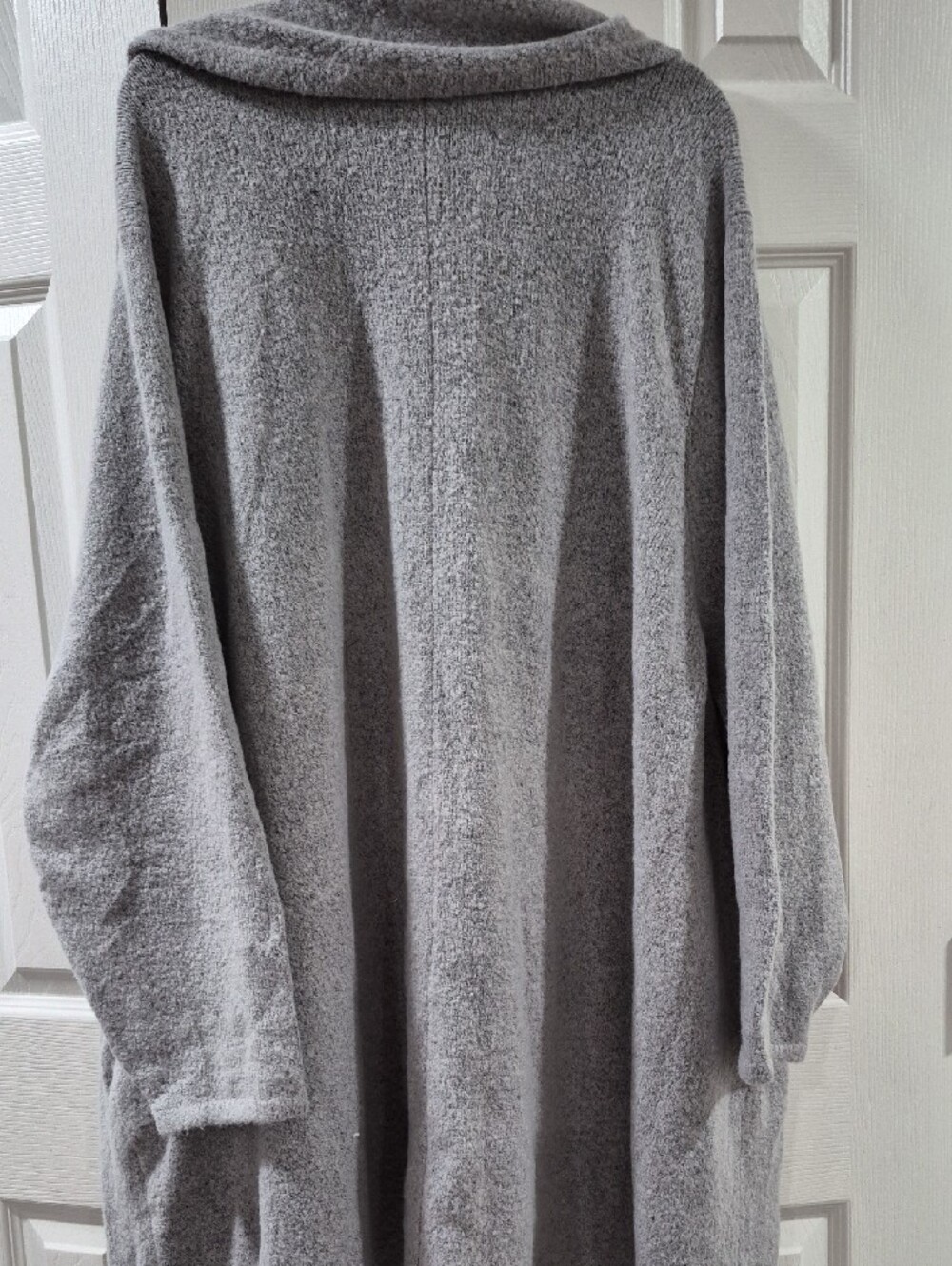 Catherines Gray Plush Hooded Open-Front Cardigan - Picture 5 of 6